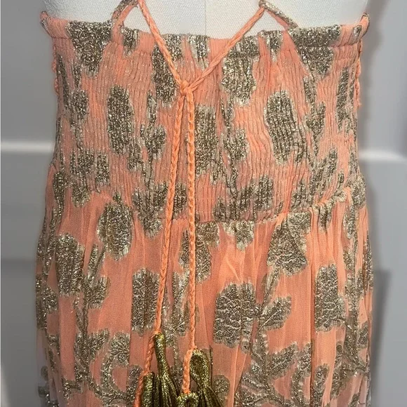 MISS JUNE dress! Worn one time. $245 Elegant Gold and ombré colored. Stunning! - Picture 3 of 11